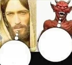 Jesus and Satan SWAP Meme Template