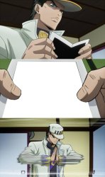 Jotaro slams paper Meme Template