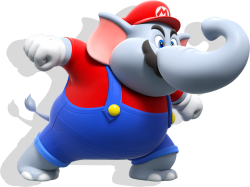 Angry Elephant Mario Meme Template