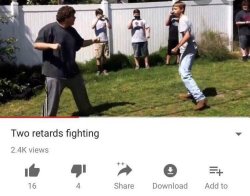 Two retards fighting Meme Template