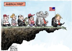 Trump America First Sheeple Lemmings Meme Template