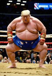 Trump, the world's oldest Sumo wrestler Meme Template