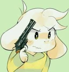 Asriel holding gun Meme Template