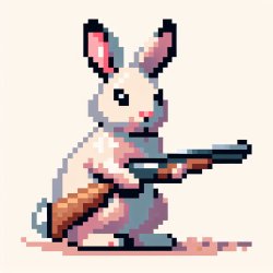 bunny with a shotgun Meme Template