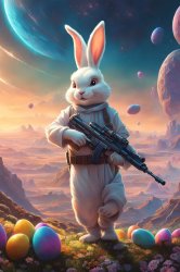 Easter Bunny Machine Fun Meme Template