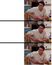 Joey Surprised 3 Panels Meme Template