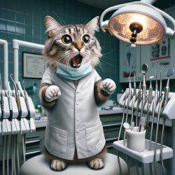 shocked dental cat Meme Template