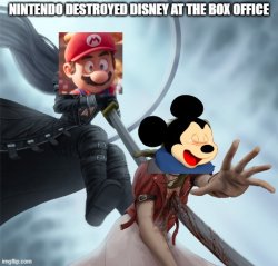 mario kills mickey mouse Meme Template