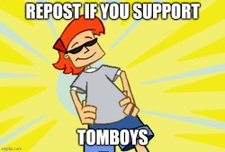 Tomboys repost Meme Template
