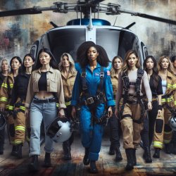 All-female rescue team flies in by helicopter Meme Template