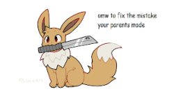 Eevee with knife Meme Template
