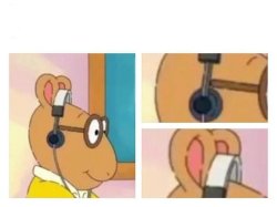Arthur's Headphones Meme Template