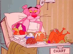 Pink Panther feasting Meme Template