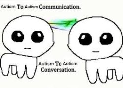 Autism to Autism communication. Autism to Autism conversation. Meme Template