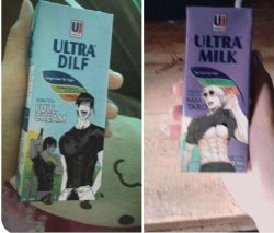 Ultra Dilf and Ultra Milk Meme Template