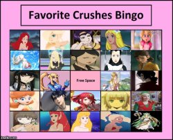 favorite crushes bingo Meme Template