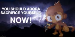 You should adora sacrifice yourself now! Meme Template
