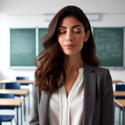 teacher who's blinking her eyes Meme Template