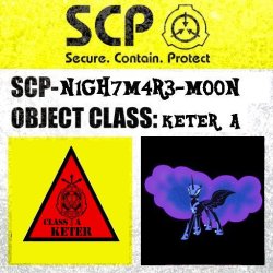 SCP-Nigh7M4R3-Moon Label Meme Template