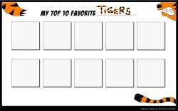 top 10 favorite tigers Meme Template