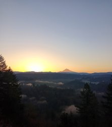 Mt Hood Sunrise Glow Meme Template