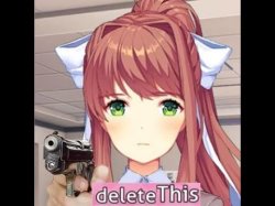 Delete this monika Meme Template