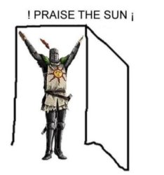 Praise the sun Meme Template