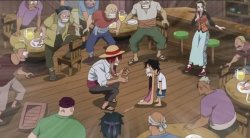 Luffy and Shanks Jaw drop Meme Template