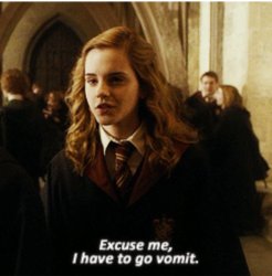 Hermione Granger I have to go vomit Meme Template