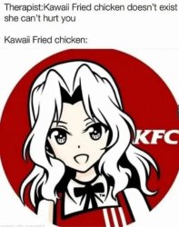 Kawaii Fried Chicken Meme Template