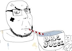 Cobson Soyjak drinking BBC juice Meme Template