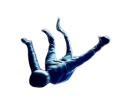 Spaceman Falling Transparent Background Meme Template