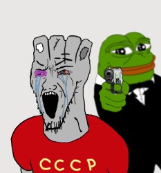 Pepe about to kill Mobik Meme Template