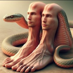 Snake with John travolta as knees Meme Template