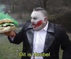 Crazy Hamburger Joker - Dit is Horibel Meme Template