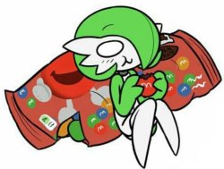 Gardevoir eating M&M’s Meme Template