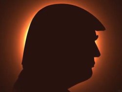 Trump eclipse profile stupid, Neanderthal, cro-magnon Meme Template