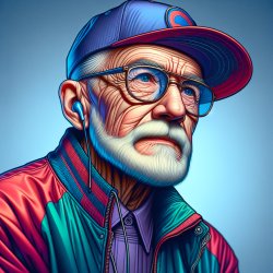 Old geriatric millenial using a cap pretending to be cool but he Meme Template