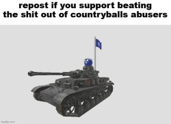 repost if you support beating the shit out of countryballs hater Meme Template