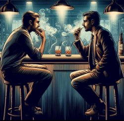 Two guys in a bar Meme Template