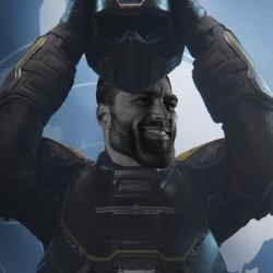 Helldivers gigachad Meme Template