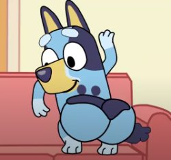 Twerking Bluey Meme Template