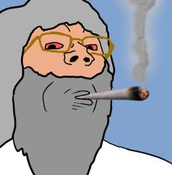 God smoking weed Meme Template
