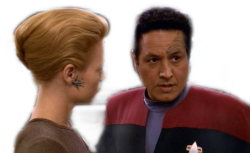 Chakotay And Seven Transparent Background Meme Template