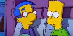 Milhouse Bart Simpson Sleepover Meme Template