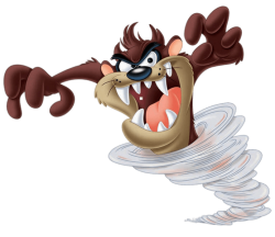 Tasmanian Devil spinning transparent Meme Template