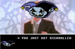 Jevil rickroll Meme Template