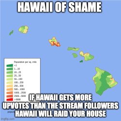 Hawaii of shame Meme Template