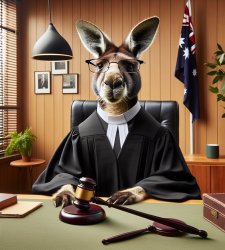 Kangaroo Judge in Courtroom Meme Template