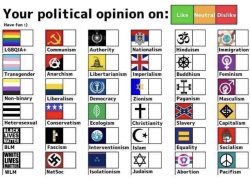 Political view chart Meme Template